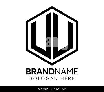 u u Letter Logo Design Vektorvorlage Stock Vektor