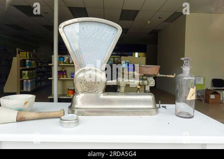 eine antike kaufmannskala von toledo Stockfoto