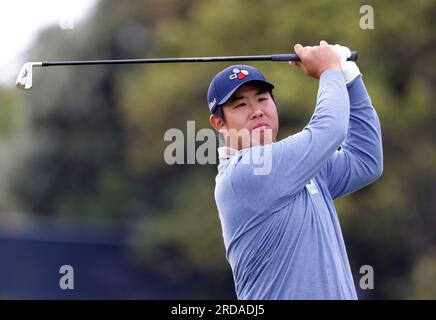 Südkoreas Byeong Hun und T-Shirts der 5. während des ersten Tages der Open im Royal Liverpool, Wirral. Foto: Donnerstag, 20. Juli 2023. Stockfoto