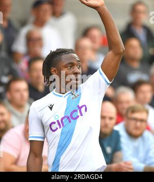 Eberechi Eze of Crystal Palace während des Vorsaison Freundschaftsspiels zwischen Crawley Town und Crystal Palace im Broadfield Stadium , Crawley , Großbritannien - 19. Juli 2023 Foto SIM on Dack / Tele Images Stockfoto