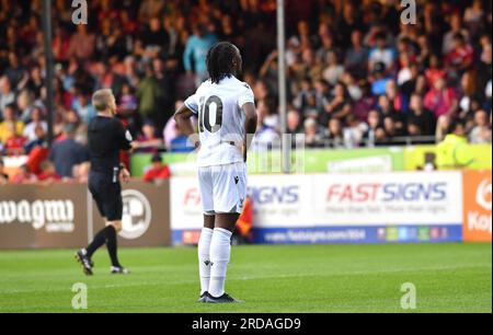 Eberechi Eze of Crystal Palace während des Vorsaison Freundschaftsspiels zwischen Crawley Town und Crystal Palace im Broadfield Stadium , Crawley , Großbritannien - 19. Juli 2023 Foto SIM on Dack / Tele Images Stockfoto