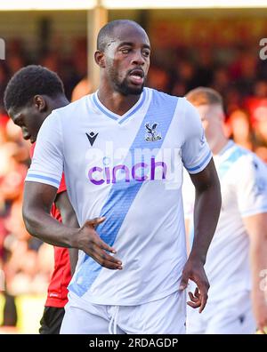 Jean-Philippe Mateta vom Crystal Palace während des Vorsaison-Freundschaftsspiels zwischen Crawley Town und Crystal Palace im Broadfield Stadium , Crawley , Großbritannien - 19. Juli 2023 Stockfoto