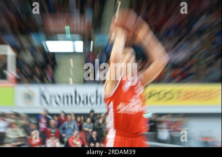 STEFFEN HAMANN Aktion Basketball Bundesliga FC Bayern München - EWE Körbe Oldenburg 14.1.2012 im Audi Dome München Stockfoto