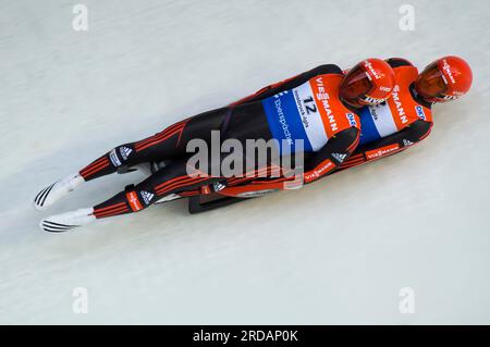 Tobias Wendl und Tobias Arlt Rodeln Stockfoto