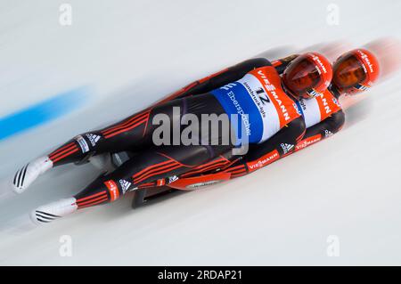 Tobias Wendl und Tobias Arlt Rodeln Stockfoto