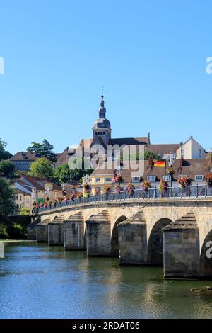 Pont de Pierre über den Saone Gray Vesoul Haute-Saone Bourgogne-Franche-Comte Frankreich Stockfoto