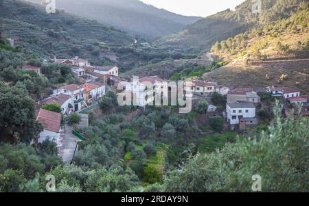 Casarubia, schönes kleines Dorf in der Region Las Hurdes, Caceres, Extremadura, Spanien Stockfoto