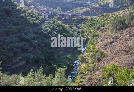 Casarubia, schönes kleines Dorf in der Region Las Hurdes, Caceres, Extremadura, Spanien Stockfoto