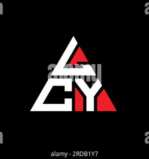 LCY-Logo mit Dreiecksbuchstaben und Dreiecksform. LCY Dreieck-Logo-Monogramm. LCY Dreieck-Vektor-Logo-Vorlage mit roter Farbe. LCY Triangul Stock Vektor