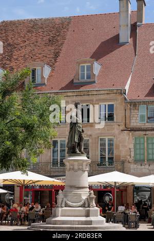 Statue Diderot in Place Diderot Langres Haute-Marne Grande Est Frankreich Stockfoto