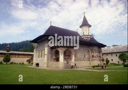 Sucevita, Bezirk Suceava, Rumänien, 1998. Außenansicht des Klosters Sucevita. Stockfoto