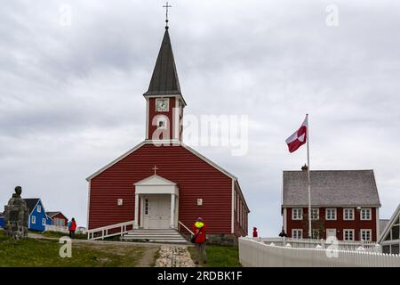 Kirche unseres Erlösers, Kathedrale von Nuuk, in Nuuk, Grönland im Juli Stockfoto