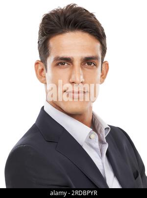 Er hatte so viel Vertrauen in ihn. Kopf- und Schulterporträt eines selbstbewussten jungen Geschäftsmannes. Stockfoto