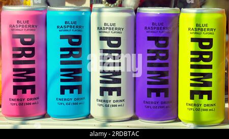 Prime Energy Drink von Logan Paul & KSI Drink Flavors Stockfoto