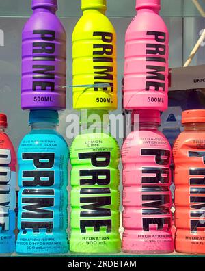 Prime Energy Drink von Logan Paul & KSI Drink Flavors Stockfoto