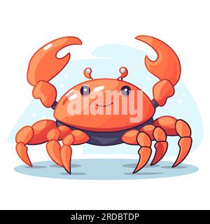 Logo für Krabben. Abstrakte Krabben zeichnen. Süße Krabbe isoliert. Vektordarstellung Stock Vektor