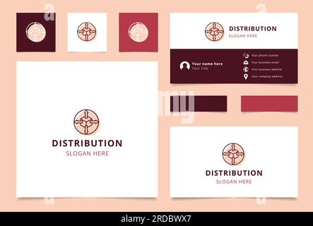 Logo-Design mit editierbarem Slogan. Branding-Buch und Visitenkartenvorlage. Stock Vektor