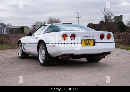 1989 C4 Corvette, amerikanischer V8-Sportwagen Stockfoto