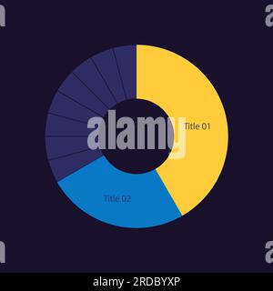 Umsätze von Mitbewerbern vergleichen Infografik Designvorlage für dunkles Thema Stock Vektor