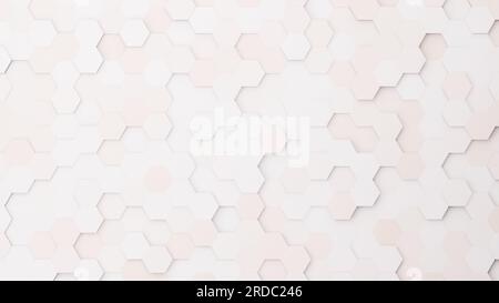 Realistischer abstrakter Wabenhintergrund. 3D Rendern. Stockfoto