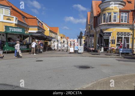 Ein Motiv für ein Foto aus Skagen. Skagen ist Dänemarks nördlichste Stadt. Ein paar Kilometer weiter nördlich endet Jütland mit der Sandbank „Grenen“, wo der Nor liegt Stockfoto