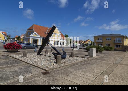 Ein Motiv für ein Foto aus Skagen. Skagen ist Dänemarks nördlichste Stadt. Ein paar Kilometer weiter nördlich endet Jütland mit der Sandbank „Grenen“, wo der Nor liegt Stockfoto