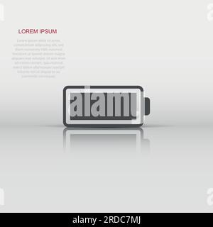 Batterieladung Symbol im flachen Stil. Power level Vector Illustration auf weißem Hintergrund isoliert. Lithium-ionen Akkumulator Geschäftskonzept. Stock Vektor