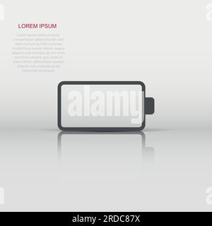 Batterieladung Symbol im flachen Stil. Power level Vector Illustration auf weißem Hintergrund isoliert. Lithium-ionen Akkumulator Geschäftskonzept. Stock Vektor