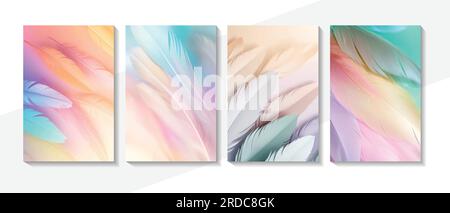 Abstrakter Hintergrund für pastellfarbene weiche Kante. Hintergrund festgelegt. Stock Vektor