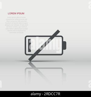 Batterieladung Symbol im flachen Stil. Power level Vector Illustration auf weißem Hintergrund isoliert. Lithium-ionen Akkumulator Geschäftskonzept. Stock Vektor