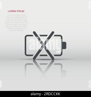 Batterieladung Symbol im flachen Stil. Power level Vector Illustration auf weißem Hintergrund isoliert. Lithium-ionen Akkumulator Geschäftskonzept. Stock Vektor