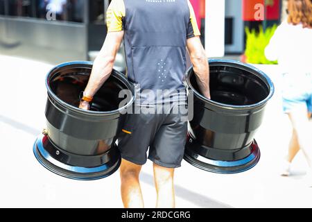 Budapest, Ungarn. 20. Juli 2023. Felgen, F1 Grand Prix von Ungarn auf der Hungaroring am 20. Juli 2023 in Budapest, Ungarn. (Foto von HIGH TWO) dpa/Alamy Live News Stockfoto