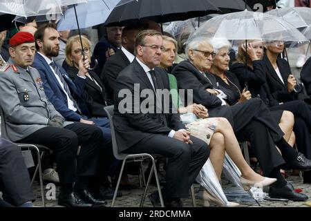 Berlin, Deutschland, 20. Juli 2023. Der deutsche Bundesminister für Verteidigung, Boris Pistorius, bei der Gedenkfeier des deutschen Widerstandes. Stockfoto