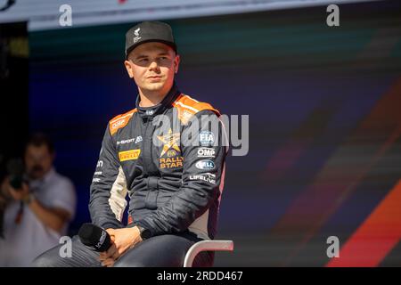 JURGENSON Robert (EST), FORD Fiesta Rally4, RC4, Rally4, Porträt während der Rallye, Estland. , . WRC World Rally Car Championship vom 20. Bis 23. Juli 2023 in Tartu, Estland - Foto Nikos Katikis/DPPI Credit: DPPI Media/Alamy Live News Stockfoto