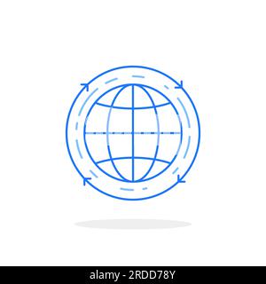 Blaues Globus-Symbol wie Flugreisen Stock Vektor