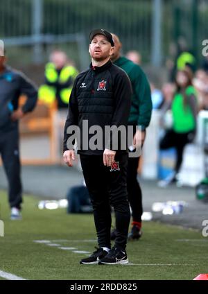 Dundalk-Manager Stephen O'Donnell während der ersten Qualifikationsrunde der UEFA Europa Conference League, zweites Spiel im Oriel Park, Dundalk. Foto: Donnerstag, 20. Juli 2023. Stockfoto