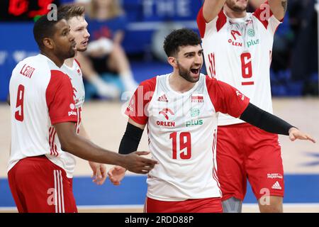 Danzig, Polen. 20. Juli 2023. Marcin Janusz beim FIVB Volleyball Männer-Liga-Spiel zwischen Polen und Brasilien am 19. Juli 2023 in Danzig Polen. (Foto: Piotr Matusewicz/PressFocus/Sipa USA) Guthaben: SIPA USA/Alamy Live News Stockfoto