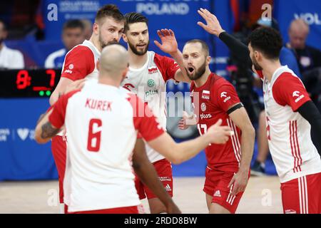 Danzig, Polen. 20. Juli 2023. Aleksander Sliwka während des FIVB Volleyball Männer-Liga-Spiels zwischen Polen und Brasilien am 19. Juli 2023 in Danzig Polen. (Foto: Piotr Matusewicz/PressFocus/Sipa USA) Guthaben: SIPA USA/Alamy Live News Stockfoto