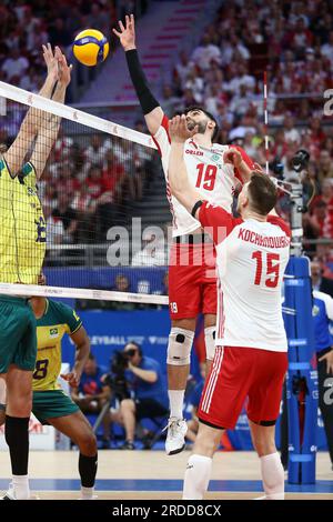Danzig, Polen. 20. Juli 2023. Marcin Janusz beim FIVB Volleyball Männer-Liga-Spiel zwischen Polen und Brasilien am 19. Juli 2023 in Danzig Polen. (Foto: Piotr Matusewicz/PressFocus/Sipa USA) Guthaben: SIPA USA/Alamy Live News Stockfoto