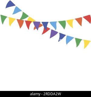 Bunte Partyflaggen. Vektordarstellung Stock Vektor