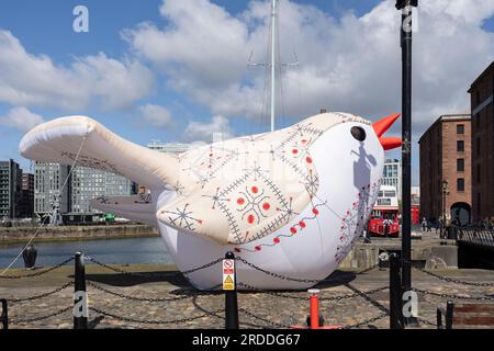 Liverpool, vereinigtes Königreich Mai 16, 2023 Ukrainische Soloveiko Songbird für Eurovision 2023 Stockfoto