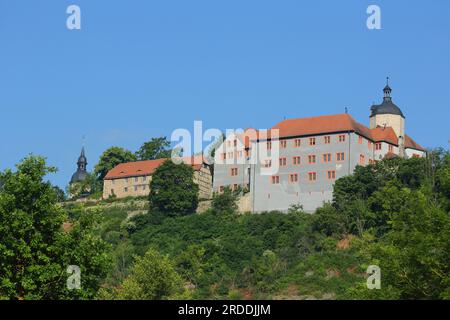 Alte Burg erbaut 16. Cent, Dornburger Burgen, Dornburg, Dornburg-Camburg, Thüringen, Deutschland Stockfoto