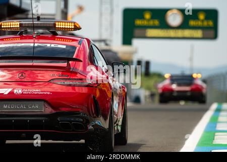 Budapest, Ungarn - 20. JULI 2023, Medical Car, Medientag im Hungaroring Stockfoto