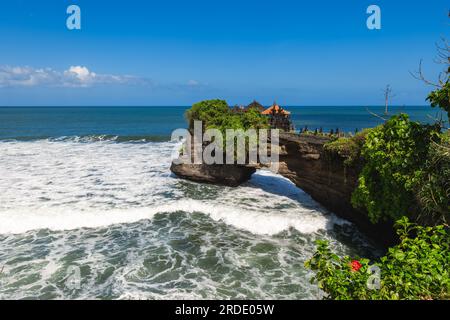 Pura Batu Bolong, ein Tempel in Tanah Lot, in bali, indonesien Stockfoto