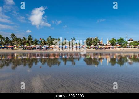 Landschaften am kuta-Strand in Badung Regency, Südbali, Indonesien. Stockfoto