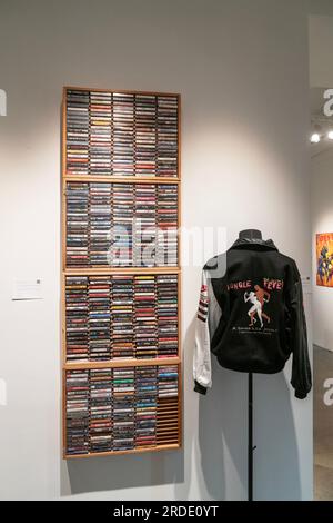 De La Soul Posdnuos kuratierte Hip-Hop-Memorabilien, die am 20. Juli 2023 in Sotheby's Auktionshaus in New York während der Pressevorschau gesehen wurden Stockfoto