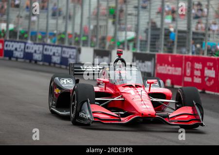 Toronto, ON, Kanada. 16. Juli 2023. WILL POWER (12) aus Toowoomba, Australien, läuft während der Honda Indy Toronto in Toronto, ON, CAN durch die Straßen. (Kreditbild: © Walter G. Arce Sr./ZUMA Press Wire) NUR REDAKTIONELLE VERWENDUNG! Nicht für den kommerziellen GEBRAUCH! Stockfoto