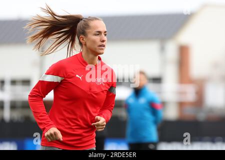 Lia Waelti (13 Schweiz) während des 2023. FIFA-Trainings zur FIFA-Weltmeisterschaft der Frauen am Spieltag 1 im Dunedin Stadium in Dunedin, Neuseeland. (James Whitehead/SPP) Kredit: SPP Sport Press Photo. Alamy Live News Stockfoto