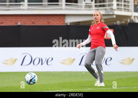 Lia Waelti (13 Schweiz) während des 2023. FIFA-Trainings zur FIFA-Weltmeisterschaft der Frauen am Spieltag 1 im Dunedin Stadium in Dunedin, Neuseeland. (James Whitehead/SPP) Kredit: SPP Sport Press Photo. Alamy Live News Stockfoto