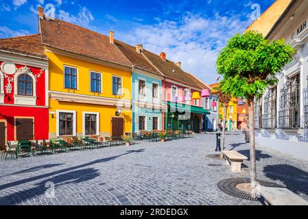 Szentendre, Ungarn. Fo Ter, berühmte und wunderschöne historische Innenstadt, Donauufer, Budapest. Stockfoto